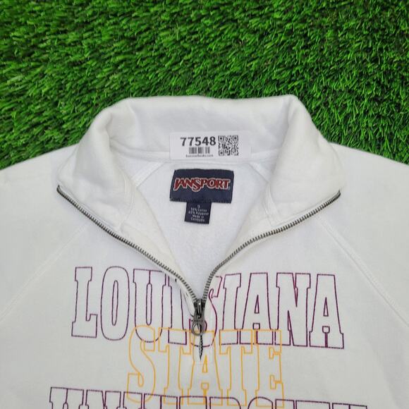 Jansport LSU-Tiger Fleece Sweater Womens Small 18x23 White - Picture 11 of 15